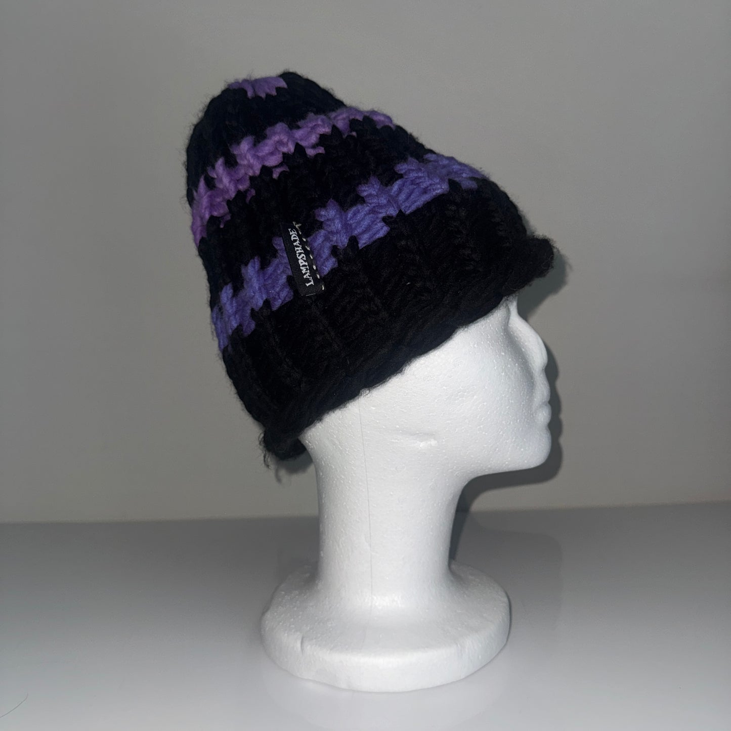 Beanie - Black and purple