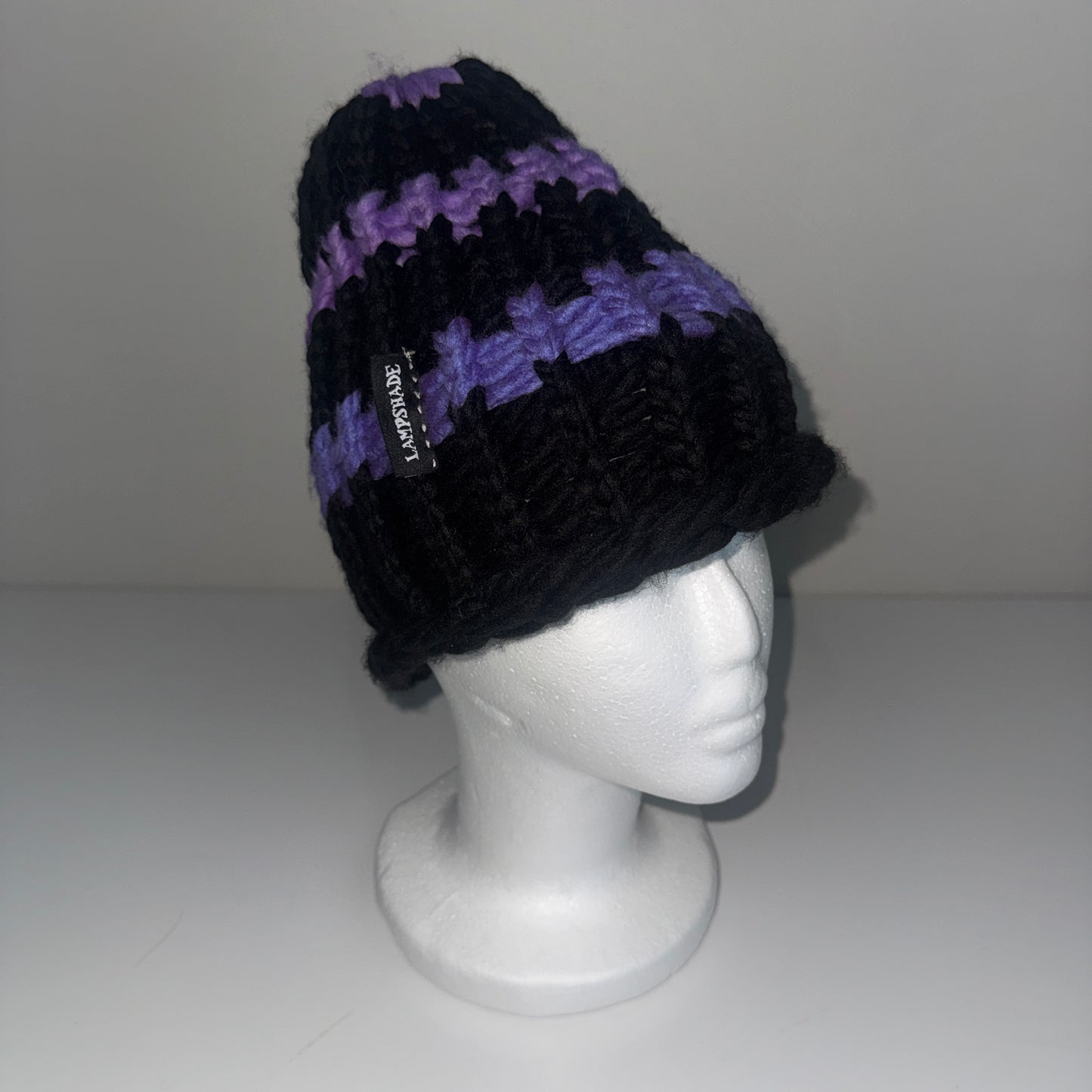 Beanie - Black and purple