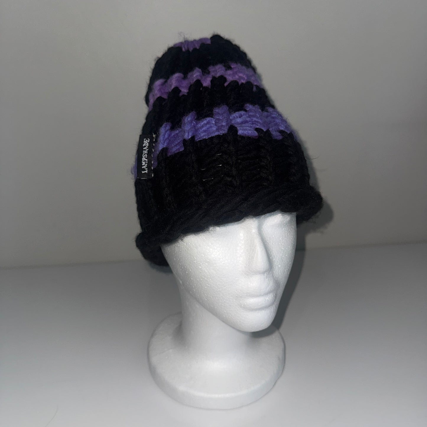 Beanie - Black and purple
