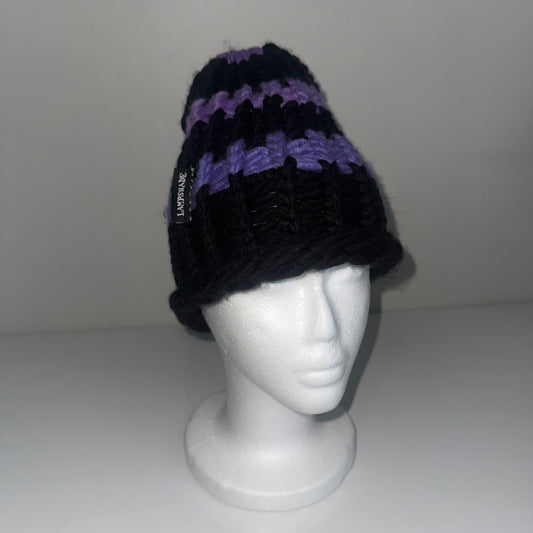 Beanie - Black and purple