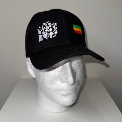 Mesh Cap - Cow Print/Rasta