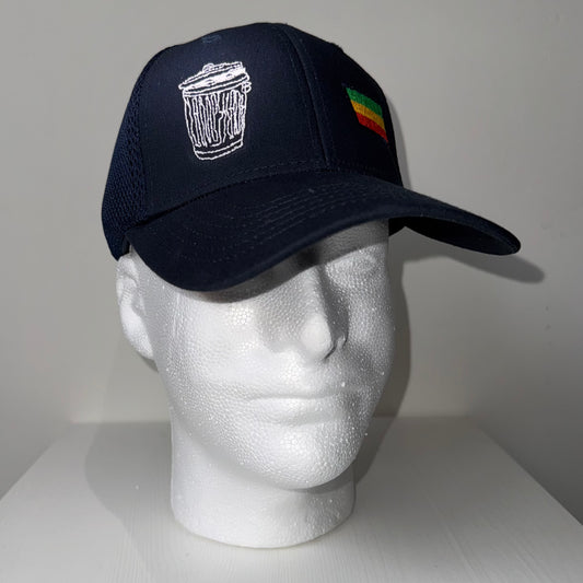 Mesh Cap - Trash Can/Rasta Navy