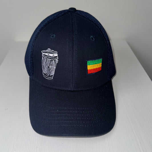 Mesh Cap - Trash Can/Rasta Navy