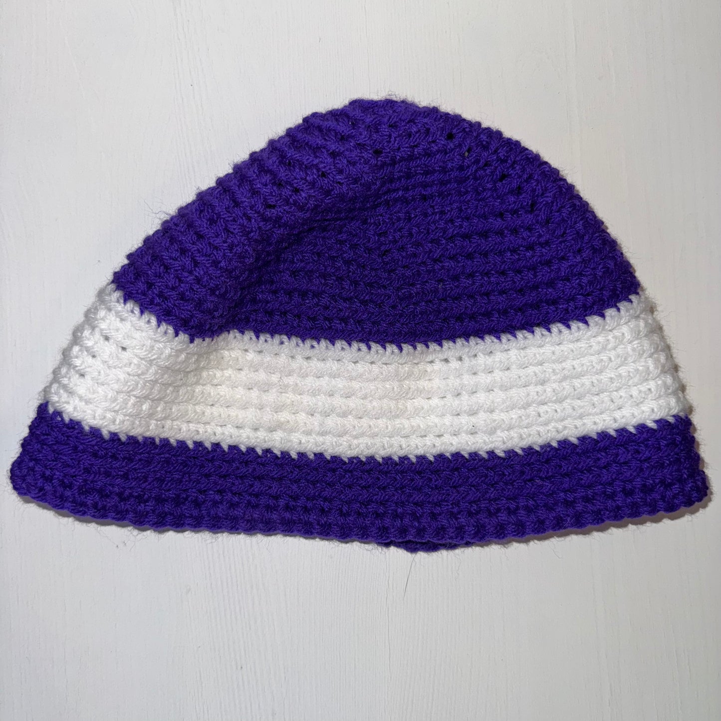 Beanie - white/purp