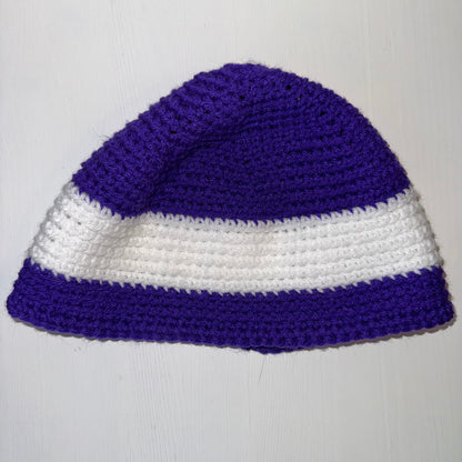 Beanie - white/purp